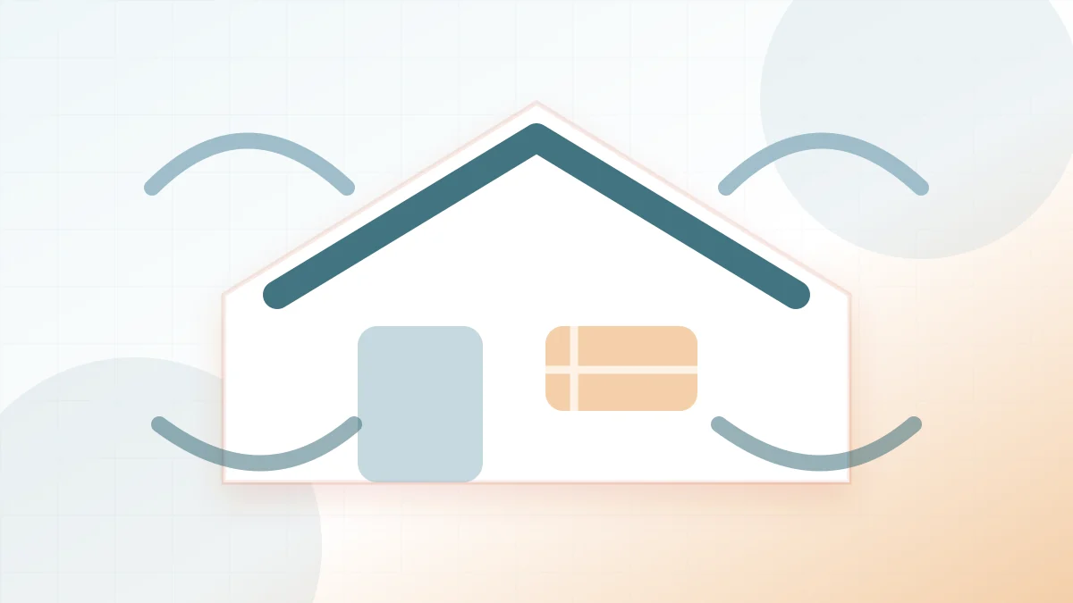 Illustration of an insulated home holding heat